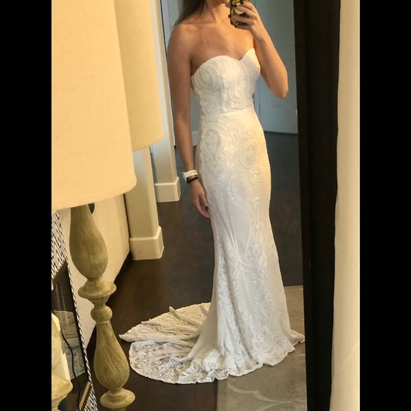 Mermaid Sequin Wedding or Prom Dress - Picture 5 of 8